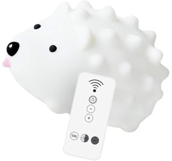 DOITOOL Kreative Tischlampe Für Niedliche Igel-nachtlampe Usb Ladefunktion Touch-control Nachtlicht Mit Sanften Farben Für Schlafzimmer Und Wohnzimmer Beruhigendes Schlaflicht