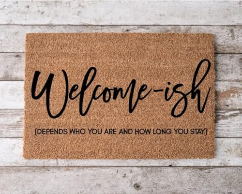 Flavas Welcome-Ish Wedding Gift Doormat - Front Door Mat, Kitchen & Bedroom - 30x18 Inch