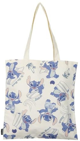 CERDÁ LIFE'S LITTLE MOMENTS STITCH Bolsa de Compras Azul 36 x 39 x 0,4 cm