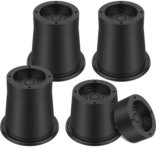 HAIJED Bed Risers, Chair Raisers, Round Furniture Risers, Rubber Sofa Riser Supports Up to 6000 lbs, Bed Frame Riser, 3.3 Inch Table Leg Extenders, Bed Raising Blocks for Sofa Table Desk Chair