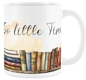Purely Home So Many Books, So Little Time Tasse – Geschenk für Buchliebhaber, Tee/Kaffee, Keramiktasse für Bücherwürmer