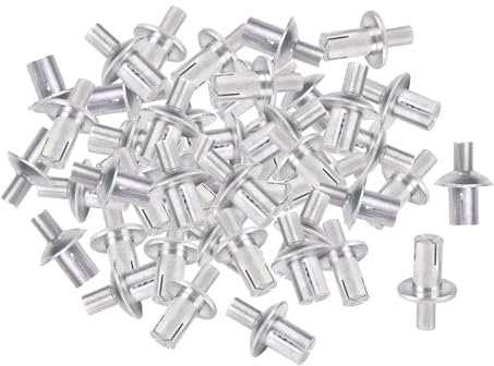 Sharplace 50 Pieces Tapping Expansion Screws Head Piercing Rivets Sturdy Hammer Drive for Concrete Installing Wall Cabinets Wall Panels, 5x7mm