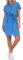 Sublevel Damen Viskose Mini Kleid LSL-479 Hemdkleid mit Gürtel Marina Blue M