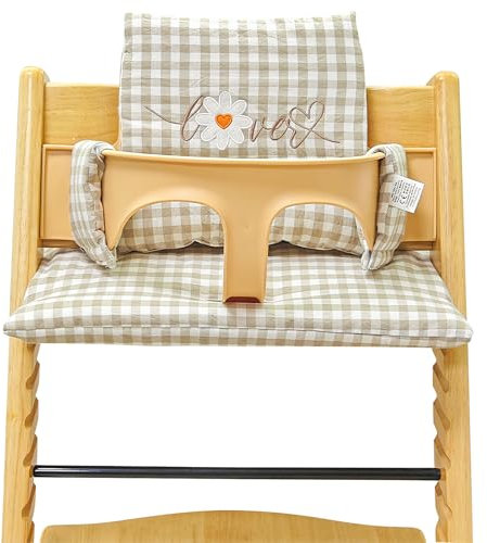 BORDEAG Hochstuhl Sitzkissen für Stokke Tripp Trapp, Hochstuhl Sitzauflage, Sitzkissen mit Niedlichen Grafiken, Sitzauflage, Hochstuhlkissen, Komfort Einfachen Reinigung, Maschinen Waschbar