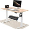 Airfish Höhenverstellbarer Schreibtisch 100x60cm mit USB-Buchse, Schreibtisch Höhenverstellbar Elektrisch mit Memory Funktion, 73-118cm,Beige