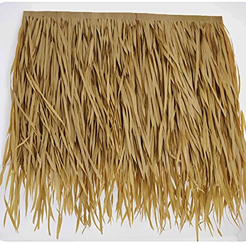 Lot de 15 panneaux de toiture en palmier artificiel pour barre Tiki et parasol de terrasse, tuiles de toit en gazon synthétique, anti-étincelles et résistantes au feu, 47 x 50 cm, couleur naturelle