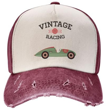 Baseball Cap Oldtimer-Rennwagen Trucker Hut Einstellbare Baseballmütze Waschbare Baseballkappe Für Reisen Running Outdoor