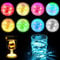 LUKIUP 8 Stück LED Sticker Stimmungslichter, LED-Untersetzer, Selbstklebende Leuchtsticker Glas Flaschen Deko Beleuchtung, 3 Lichtmodi für Hochzeiten Bar Cocktail, Party & Bar Dekoration