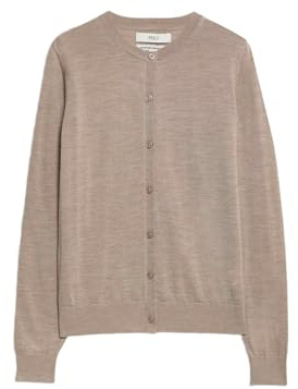 Marks & Spencer Gilet Pur Laine de mérinos à Encolure Ronde UK 10 (EU 38)