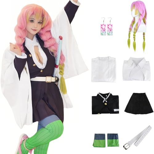 Iopbot Kimonos, Cosplay-Kostüme für Erwachsene, Damen, Mädchen, Anime, japanischer Kimono, Robe, Halloween-Outfit mit Zubehör
