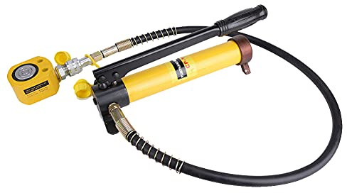 Generic Hydraulikbuch, Autobuchse 10T Hydraulik -Jackstahlgriff Hebewerkzeug Hydraulikpumpe Kit Handbuch Hebepumpe Bodenbuch