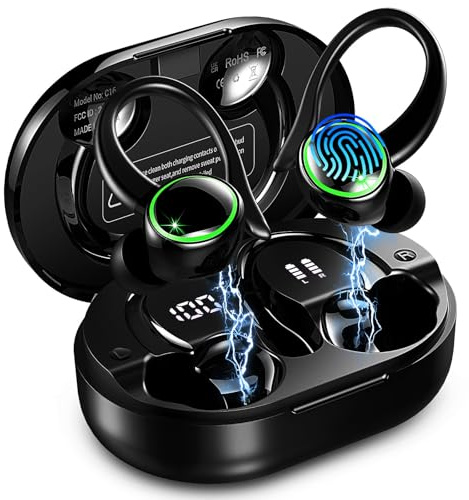 Matast Cuffie Bluetooth 5.4, 2026 Auricolari Bluetooth con 6D Bass Stereo, 50 Ore Cuffie In Ear Cancellazione Rumore ENC e 4 HD Mics, IP7 Impermeabile Cuffie Senza Fili