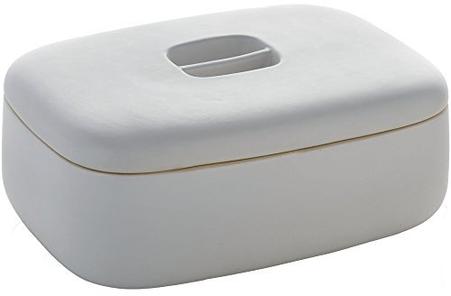 Alessi reb02/25 rechteckig Box 2.4L weiß 1Stück (S) lebensmittellagerungbehälter Vorratsbehälter für Lebensmittel (255 mm, 170 mm, 75 mm, 1 Stück (S))