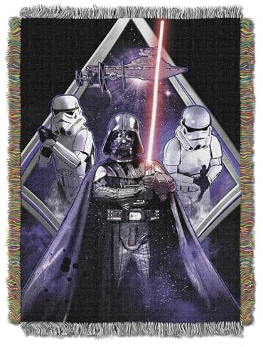 Northwest Star Wars Woven Tapestry Throw Blanket, 48 x 60, Midnight Vader