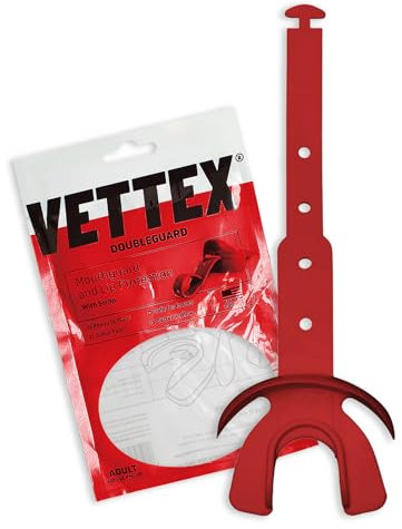Vettex AC25-S Mundschutz mit Lippenschutz, für Erwachsene, Scharlachrot