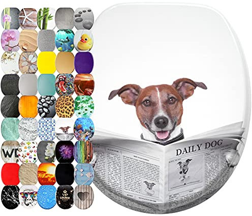 Sanilo Toilet Seat, Great Range of Colorful Toilet Seats, Stable Hinges, Easy to Mount (Newspaper)