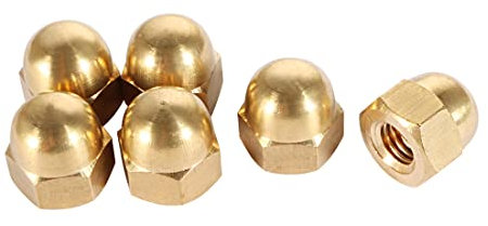 Sourcingmap® M8 Gewinde Dia Dome Kopf Messing Gap Eichel Sechskantmuttern 6