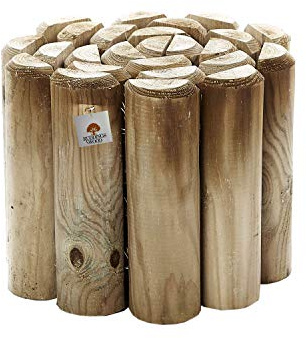 RUDDINGS WOOD 9 Log Roll Border Edging 240cm Long Roll