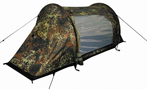 MFH 1 Personen Tunnelzelt Arber Zelt Campingzelt 230x80x75cm(Flecktarn)