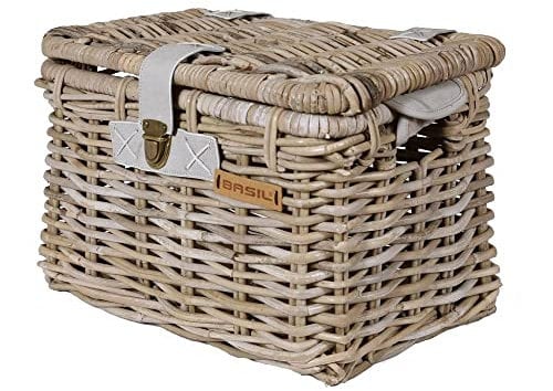 Basil Fahrradkorb Denton M - Nature Grey, 39 x 27 x 25 cm