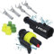 Kalitec KALI-1001 Superseal Set 1-Polig I KFZ Stecker 1,50 mm² max. 24 Volt I wasserdicht IP67 I ölbeständige Schnellverbinder Gehäusematerial PA GF für Auto, Motorrad I Schnellverbinder