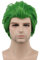 Karlery Parrucca corta verde diritta da uomo parrucca cosplay di Halloween parrucca costume anime