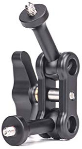 SUNWAYFOTO GA-03 Magic Arm Multi-Purpose Tripod Mount, 1/4'', Black, Tripod Mount, Compatible with Titan Clamp PF-01, Mobile Phone Clamp CPC-02 and Fill Light FL-96, 126.5g, 6kg Load Capacity