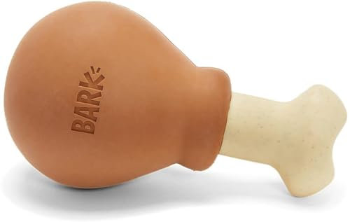 Barkbox Super Chewer Tough Dog Chew Toys for Aggressive Chewers, Dental Stimulating Turkey Day Drumstick - Large