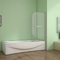 Xinyang 800x1400mm Single Pivot Shower Bath Screen Glass Panel Towel Rail