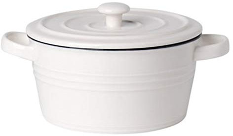 Cabilock Bols à céréales avec poignées Salade en Porcelaine Bol à Soupe en céramique Soufflé Plat à Four avec Couvercle