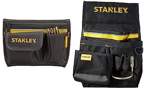 STANLEY 1-96-179 - Bolsa para Efectos personales & 1-96-181 - Cinturón portaherramientas, Nylon, Parte Trasera Acolchada