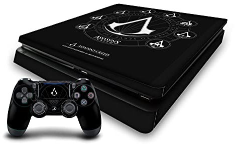 Head Case Designs Offizielle Zugelassen Assassin's Creed Kaemme Erbschaft Logo Matte Vinyl Haut Gaming Aufkleber Abziehbild kompatibel mit Sony Playstation 4 PS4 Slim Console & DualShock 4 Controller
