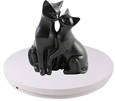 GEREP Base Giratoria Eléctrica de 360 Grados Con mando a distancia, Plato Giratorio para Fotografía, Grabación de Vídeo, Presentaciones de Joyas/Blanco / 60×55cm Load 80kg