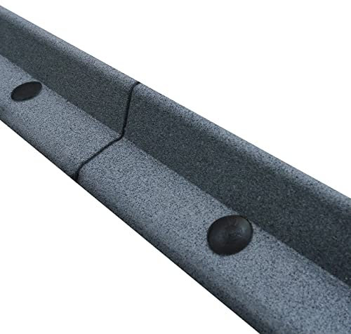 16 Stück Rasenkante Rasenkantensystem Pflasterkante Pflanzenbordüre Beeteinfassung Mähkante Rasenabgrenzung Gartengestaltung Einfassung Grau 1,2m