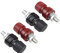 2Pcs Red and 2Pcs Black Brass Terminal Binding Post M8 Copper Screw 8mm Voltage Regulator Terminal Block Power Terminal