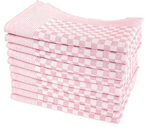 10 Grubentücher 50x70 cm rosa Küchentücher Geschirrtücher Grubentuch Baumwolle