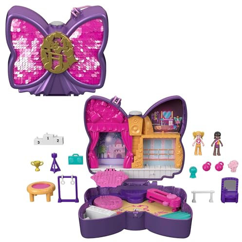 Polly Pocket - Cofanetto Fiocchetto di Danza con Accessori, Giocattolo per Bambini 4+ Anni, HCG17
