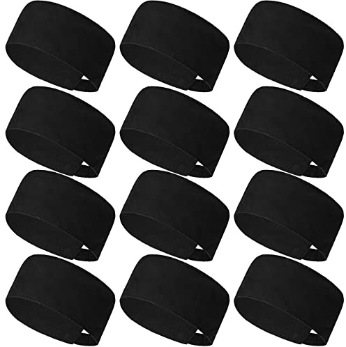 Hicarer 12 Stück Kochmützen für Damen Herren Verstellbare Unisex Sushi Beanie Chef Mesh Top Skull Caps Küche Kochen Lebensmittel Kappen