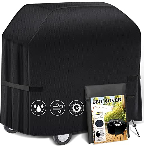 Weber & Brinkmann BBQ Grill Cover - 72 inch, Waterproof, UV Resistant, Durable & Rip Resistant, Black