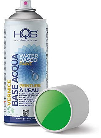 HQS Bomboletta di Vernice Spray 400ml Base Acqua Colori Ral (Ral 6018 Verde Giallo)