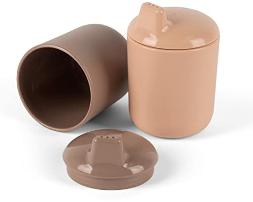 Dantoy - Tiny Biobased Sippy Cups - Mocca & Nude (6222)
