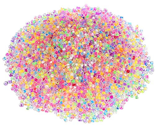 SEWACC -Perlen 1 Packung Gemischte Farben Uv-Perlen Fluoreszierende Glasperlen Kleine -Perlen Für Die Diy-Schmuckherstellung
