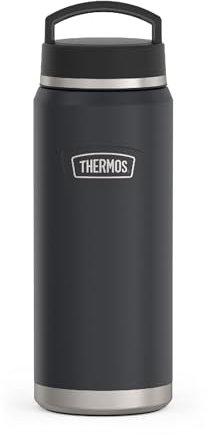 THERMOS ICON SERIES Botella de agua con tapa de rosca, 40 onzas, granito, botella de agua aislada al vacío de acero inoxidable con tapa