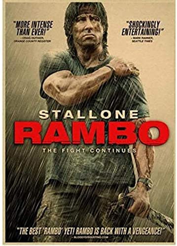 Poster Rambo Vintage Filmplakat, Wandkunst, Bilder, Leinwand, Malerei, Dekor, Kunstposter Und Drucke, Heimdekoration 50X70Cm Kein Rahmen