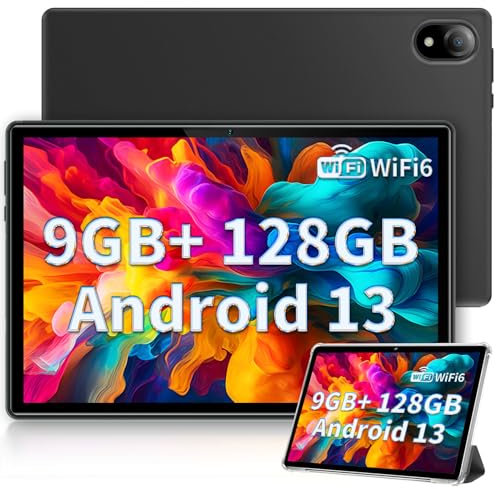 DOOGEE 10 Inch Tablet U10 WIFI 6 Tablet, 128GB ROM+9GB RAM/1TB Android 13 Tablets, 10W Fast Charging Android Tablet, Bluetooth, Type C, 3.5mm Heakphone Jack, Gray - 2024