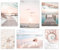 Doafcoe Premium Poster Set 6er Wandbilder Wohnzimmer Modern Strand Motiv für Wohnzimmer, Arbeitszimmer, Esszimmer