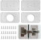 Cabinet Hinge Repair Plate Kit, 2 Pair Door Hinges Accessories, Stainless Steel Fixing Plate Repair Brackets With Mounting Screws for Kitchen Cupboard Locker Door Shims