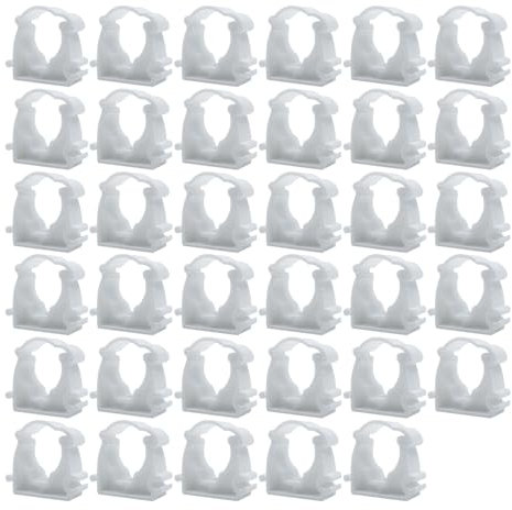 HLIWS Pinza clip,35 Pezzi Diametro interno 20 mm Morsetto per tubi in PPR Morsetti,morsetto,fascetta stringitubo con Un Diametro,Fissaggio Tubi per installazioni