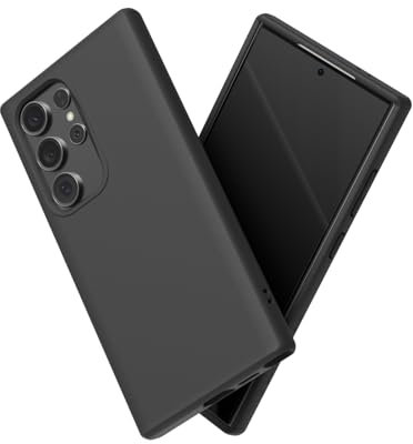 RhinoShield Case kompatibel mit [Galaxy S24 Ultra] | SolidSuit - Stoßdämpfende & schlanke Schutzhülle mit Premium Finish - 3.5 Meter Fallschutz -Schwarz