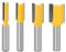 Gasea 4pcs 8mm Shank Double Flute Straight Router Bit Set Woodworking Trimming Cutter Tool 6mm 10mm 12mm 16mm